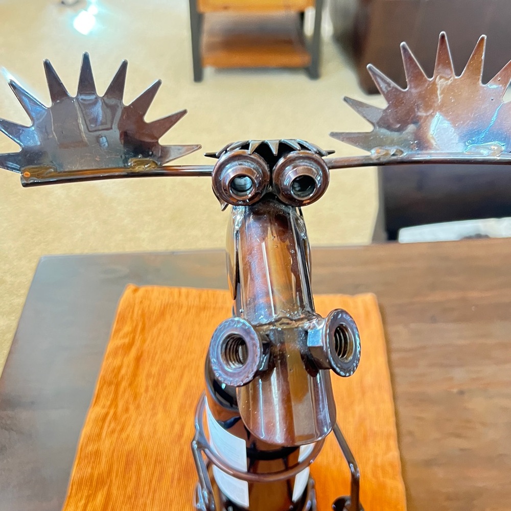 Custom Moose wine holder